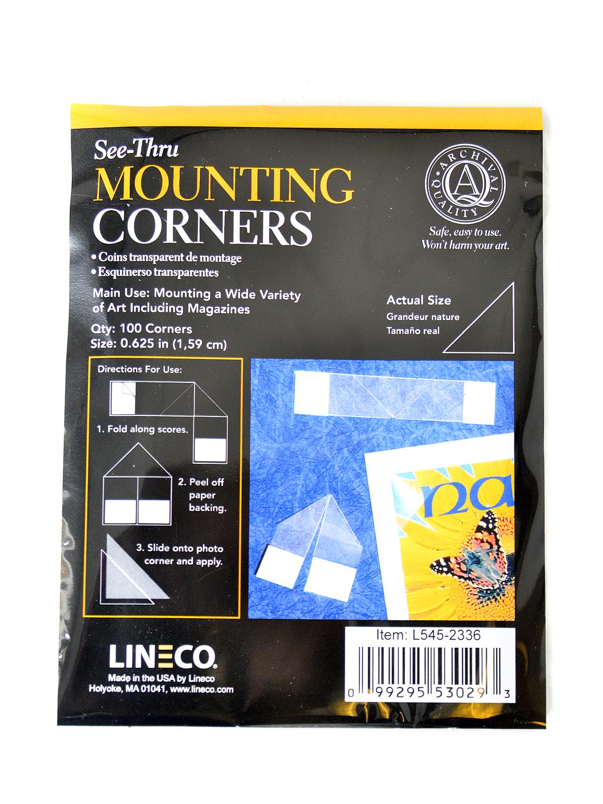 Lineco See Thru Mounting Corners Subscribe To Our Monthly Newsletter