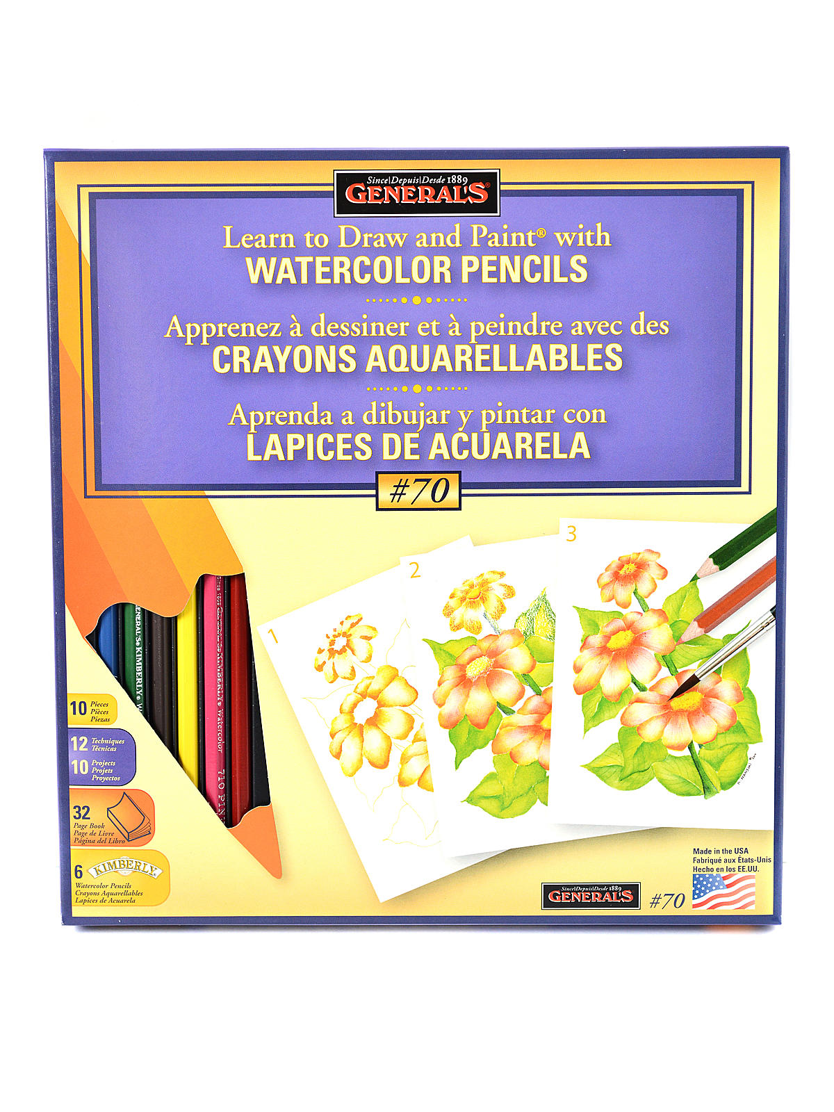 General's Learn  Watercolor Pencil Techniques Now! Kit #70