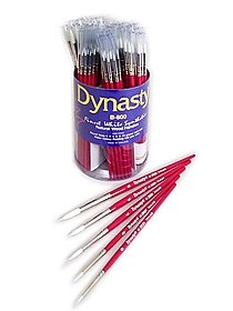 Dynasty B-800 Finest White Synthetic Round Brushes in Canister