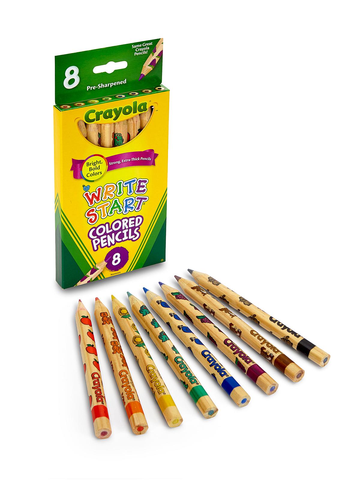 crayola write start colored pencils Crayola write start colored pencils have a hexagonal shape that is perfect for small hands the extra thick tip is highly durable and covers large areas with ease 8 bright colors with fun decorations on every pencil barrel - buy crayola - 8 ct write start colored pencils. crayola write start colored pencils Crayola write start colored pencils have a hexagonal shape that is perfect for small hands the extra thick tip is highly durable and covers large areas with ease 8 bright colors with fun decorations on every pencil barrel - buy crayola - 8 ct write start colored pencils.